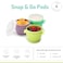 Melii Food Containers For Kids, Snap And Go Pods 4Oz, Set Of 4, BPA Free Leakproof Airtight Food Containers, Microwave And Freezer Safe, Portable Snack And Meal Prep Solution