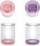 Melii Double-Walled Bear Cup 2 Pack &ndash; Reusable Plastic Drinking Cup (Pink + Purple 2 Pack)