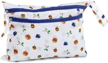 Melii Waterproof Wet &amp; Dry Bag With Handle - Two Zippered Sections For Wet And Dry Items - Ideal For Diapers, Swimsuits, Toiletries, And Travel Accessories