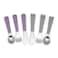 Melii Utensil Set - Purple Cat &amp; Grey Bulldog (6 Pcs)