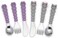 Melii Utensil Set - Purple Cat &amp; Grey Bulldog (6 Pcs)