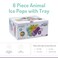 Melii 6 Piece Animal Ice Pops With Tray
