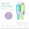 Melii Silicone Push Pops, 2-Pack Popsicle Molds, Shark &amp; Bear, Easy-To-Hold, Easy Release, BPA Free