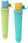 Melii Silicone Push Pops, 2-Pack Popsicle Molds, Shark &amp; Bear, Easy-To-Hold, Easy Release, BPA Free
