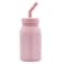 Melii Silicone Water Bottle With Straw For Babies, Toddlers &amp; Kids, BPA Free, Pink