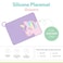 Melii 100% Food Grade Silicone Placemat With Raised Edge For Babies, Toddler And Kids - Comes With Integrated Loop To Keep Placemat Folded Inside Bags - Perfect For On The Go