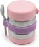 Melii Stainless Steel Food Jar, 10.1Oz, Double Walled, Vacuum Insulated, Integrated Fork, Airtight &amp; Leakproof, Dishwasher Safe