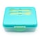 Melii Two Tier Bento Box, 6 Compartments, Easy Lock Lid, Dishwasher Safe, BPA Free - Blue, Mint &amp; Lime