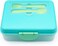 Melii Two Tier Bento Box, 6 Compartments, Easy Lock Lid, Dishwasher Safe, BPA Free - Blue, Mint &amp; Lime