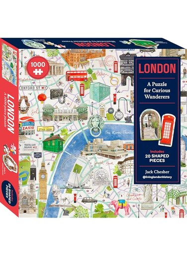 London: A Puzzle for Curious Wanderers: 1000-Piece Puzzle with 20 Shaped Pieces, from Sunday Times Bestselling Author Jack Chesher @Livinglondonhistory