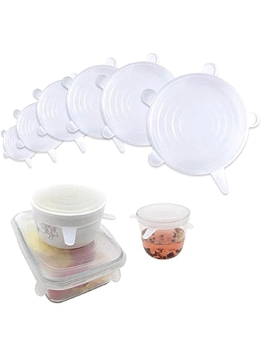Dubai Gallery 6-Piece Stretch Lids White 8Inch