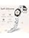 Upeak Floral Engraved Strap Compatible with Samsung Galaxy Watch 7 Strap 6 4 5 40mm 44mm/5 Pro/6 4 Classic/Active 2, 20mm Cute Two-Tone Flower Soft Silicone Sport Band for Samsung Watch Straps Women