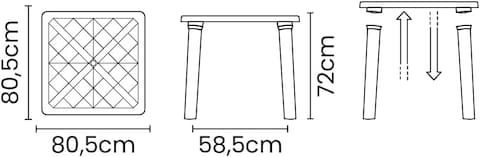 Tramontina Sancho White Polypropylene Table