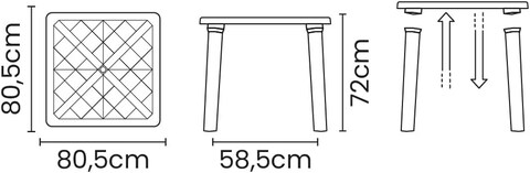 Tramontina Sancho Suede Polypropylene Table