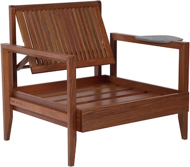 Tramontina Since 1911, Made In Brazil Mood Armchair In Fsc Certified Brazilian Jatob&aacute; Wood With High Armrests