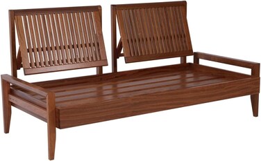 Tramontina Since 1911, Made In Brazil Mood Sofa In Fsc Certified Brazilian Jatob&aacute; Wood With Low Armrests