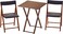 Tramontina Since 1911, Made In Brazil Potenza 3 Pieces Graphite Foldable Table And Chairs Set In Wood And Polypropylene