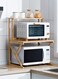 3-Tier Wooden Microwave Oven Rack, Kitchen Countertop Shelf, Bamboo Microwave Stand, Large Spice Racks, Pantry Organizers Storage Rack, Kitchen Organization