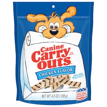 Canine Carry Outs Snacks Chicken Flavour Dog Treats 128g - 4.5 oz.