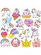 Azonee 16 Pcs Refrigerator Magnets, Lovely Funny Rainbow Unicorn-shaped Fridge Magnet for Teens and Girls, Inspirational Refrigerator Decorative Magnet for Locker, Fridge, Kitchen and Home Essentials