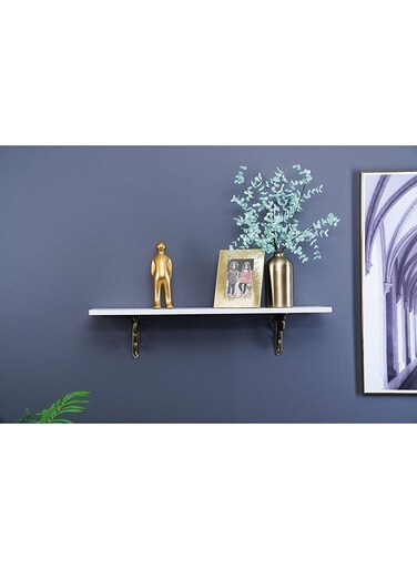 Home Leyton Wooden Wall Shelf 122x23cm-White