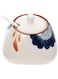 Oasisgalore Ceramic Spice Jar Containers with Spoon and Lid, Ceramic Salt Sugar Container with Lid and Spoon
