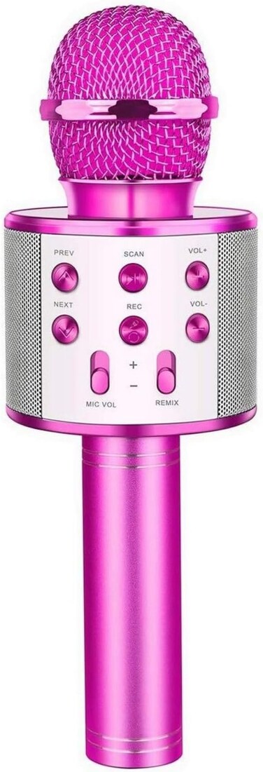 Limitless Wireless Karaoke Microphone with Bluetooth & Voice Effects – Noise Reduction, High-Quality Sound, Fun for Kids – Portable Karaoke Machine with 4 Sound Modes & 360° Surround Sound-Pink