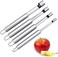 4 Pieces Fruit Core Remover, Multi Function Fruit Corer, Apple Core Easy Grip, Serrated Fruit Core Remover Tool, Stainless Steel, for a Variety of Fruits for Home and Kitchen