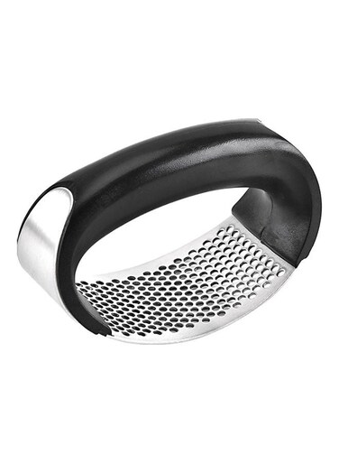 Steel Garlic Press Black/Silver 5.5x7.5x0.09cm