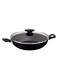 Loreto 28cm 3.3L Black Wok Pot with Interior and Exterior Starflon Max PFOA Free Nonstick Coating