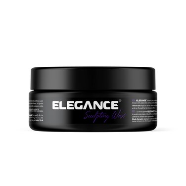 Elegance E-Series Sculpting Wax - Extra Strong Hold, Vitamin E Enriched, Shiny Finish for All Hair Types
