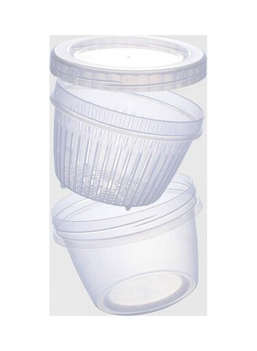 Refrigerator Drain Fresh Storage Box Clear 8.5 x 11.3cm