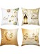 Proxima Direct 20x20 Inch Ramadan Pillow Covers Set of 4, Eid Cushion Cover Set Moon Lantern Decorations Home Pillow,Ramadan Decorations Bed Couch Sofa Pillow Car Chair Pillow