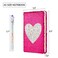 Outus 4 Pcs Sequin Notebook Christmas Journal Gift, Vibrant Pink, Heart