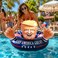 NINOSTAR Inflatable Pool Float American Pool Float for Summer Pool Party;