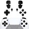 eXtremeRate Replacement D-pad R1 L1 R2 L2 Triggers Share Options Face Buttons, Chrome Black Full Set Buttons Compatible with ps5 Controller BDM-030 - Controller NOT Included
