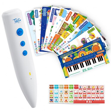 TEKFUN Talking Pen Learning Poster Set, 11 Charts and 6 Sticker Sheets