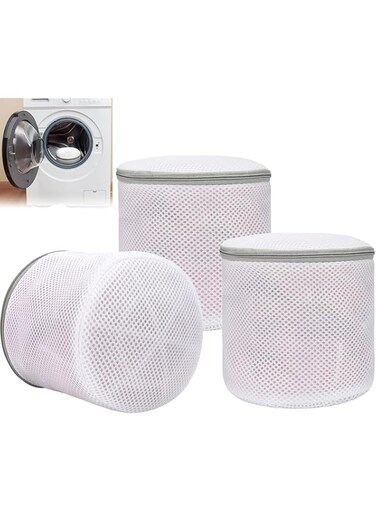 Aputue Mesh Laundry Bags, 3PCS Durable Delicate Laundry Bag with Reinforced Zipper and Hanging Loop, Laundry Bags Mesh Wash Bags, Bra Washing Bags for Lingerie, Underwear, Delicates