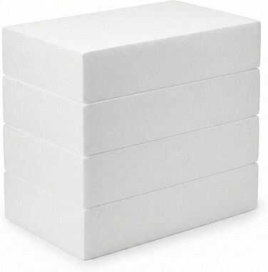 4 Pack Craft Foam Sheets 6x12x2 Inch &ndash; White Polystyrene Foam Boards for Floral Arrangements, DIY Crafts, Modeling, Sculpting &amp; Art Projects