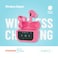 Porodo Blue AirPods Pro2 Touch Display Earbuds with 1.47" Screen, ANC &amp; ENC, Deep Bass, 20H Playtime