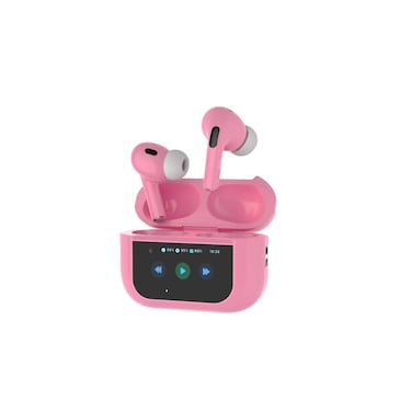 Porodo Blue AirPods Pro2 Touch Display Earbuds with 1.47" Screen, ANC &amp; ENC, Deep Bass, 20H Playtime