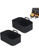 PYEBE 2PCS Air Fryer Silicone Pot for Ninja Foodi Dual DZ201,Reusable Air Fryer Silicone Liners,Rectangle Air Fryer Basket 8QT, Air fryer Accessories (Black)