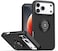 Case for IPhone 17 Pro Case Cover Metal Ring Holder Grip Kickstand Car Magnetic Mount Shockproof Matte Hard Back Bumper Case for IPhone 17 Pro 5G 2025 Black
