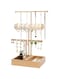 Diylove Jewelry Holder Organizer Jewelry Stand, 3 Tier Jewelry Organizer,Jewelry Display Rack Tree Jewelry Tower for Earring Bracelet Ring Necklace,Tabletop Jewelry Organizer for Girls (Gold)