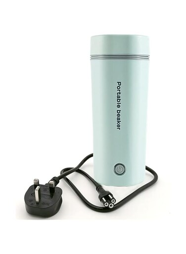 MAKINGTEC Portable Electric Kettle, Stainless Steel Liner Travel Electric Cup Home Mini Heating Teapot Fast Cooking Single Cup Water Heater 350ml Hot Water Bottle (light Green)