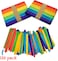 120 Pcs 4.5&rdquo; Colored Jumbo Wooden Craft Sticks, Rainbow Wooden Popsicle Sticks, Wide Lollipop Sticks, Treat Sticks Ice Pop Sticks fir Creative Designs or Kids Education, Home Art Projects