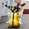 Children's Ride-On Suitcase,Travel Rolling Kid's Luggage with Wheels Carry Trolley Luggage, Travel Suitcase with Safety Belt &amp; Telescoping Handle,Children's Day Gift (Yellow Duck)
