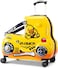 Children's Ride-On Suitcase,Travel Rolling Kid's Luggage with Wheels Carry Trolley Luggage, Travel Suitcase with Safety Belt &amp; Telescoping Handle,Children's Day Gift (Yellow Duck)