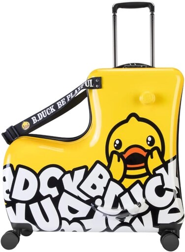 Kids Luggage Trolley Bag, Luggage Suitcase with Wheels Ride-On Rolling Trolley Case Fits to Kid 6-12 Years Old