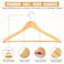 Coat Hangers 24 Pack Wooden Suit Hanger Wooden Hangers Premium Wood - Non Slip Pants Bar,360&deg; Swivel Hook